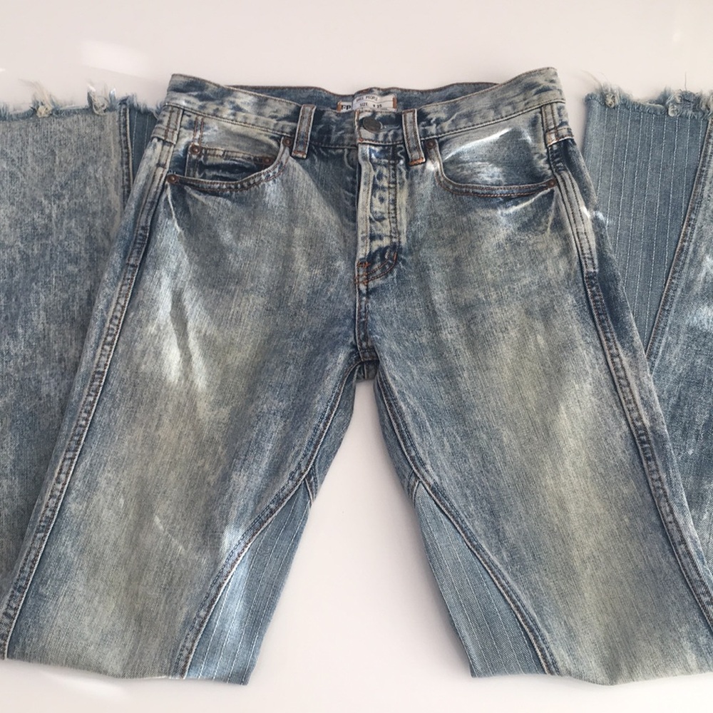 Free People Striped Panel Flare Jean // Size 25W